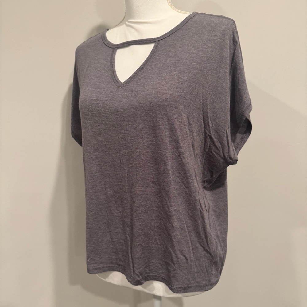 PrAna Granite Grey Linden Split Tail V Neck Dolman Sleeve Top XS